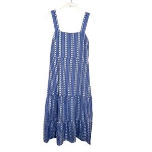 Madewell Blue and White Striped Midi Sundress